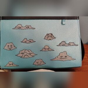 Min & Mon Blue Crossbody Bag with Cloud Design